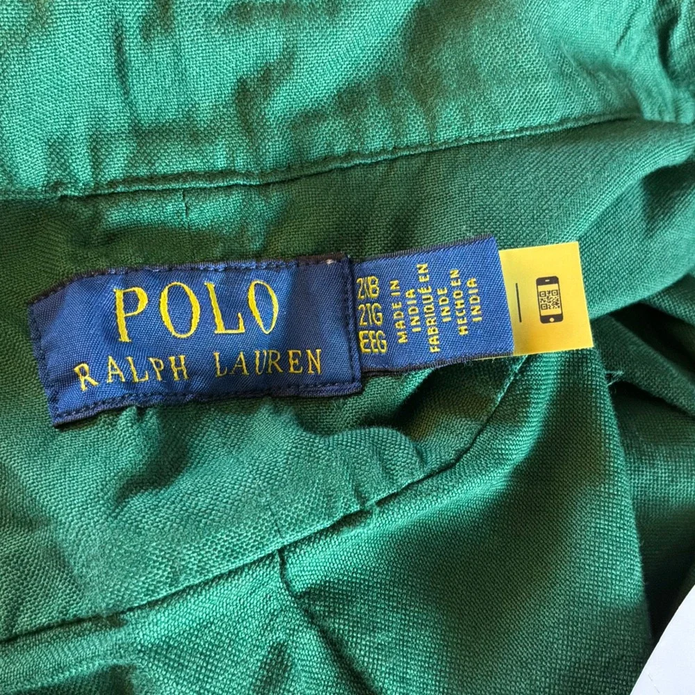 Polo Ralph Lauren Mens Green Button Down Shirt 2XB Big & Tall NWT Classic